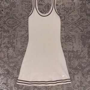 ALO Yoga Cream and Brown Mini Dress